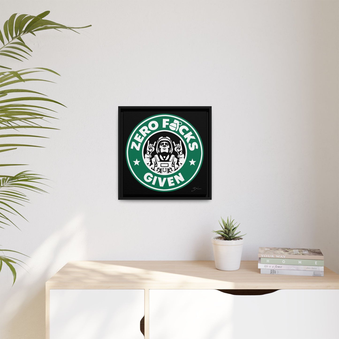 Zero F*cks Given Wall Art