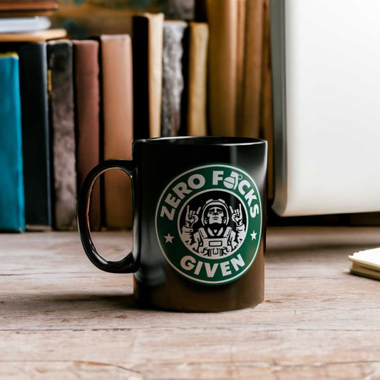 Zero F*ck Given Black Mug