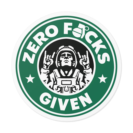 Zero F*cks Given Vinyl Stickers