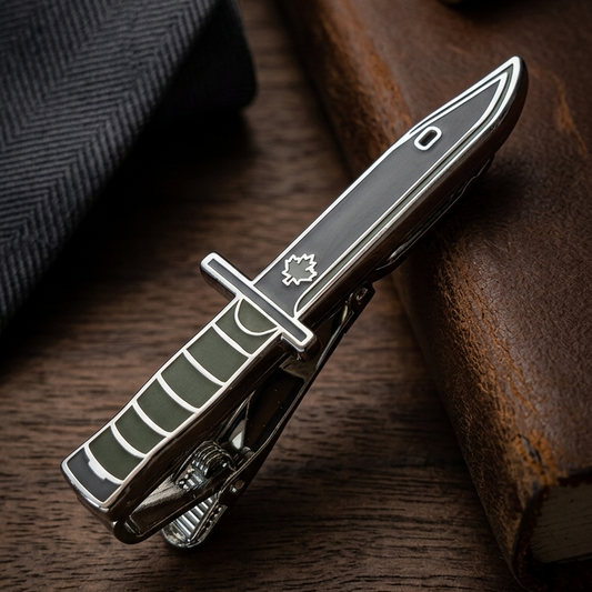 Canadian C7 Bayonet Tie Clip Pin silver veteran military