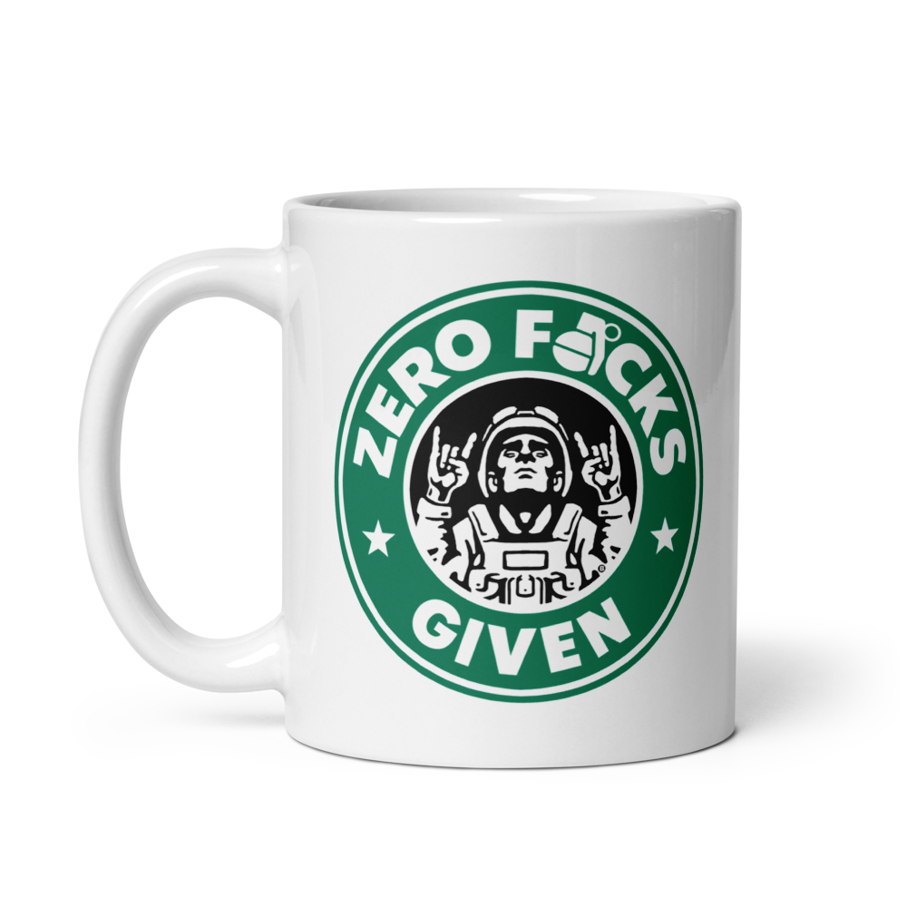 Zero F*cks Given White Mug